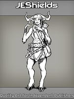 Female Satre with Horns and Flute by Jeshields