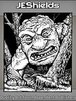 Giant Face with Arms in Woods by Jeshields