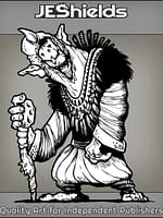 Tall Horned Goblin with Staff by Jeshields