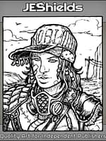 Woman with Cap and Gas Mask by Jeshields