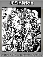 Cyber Punk Girl with E-Cig by Jeshields