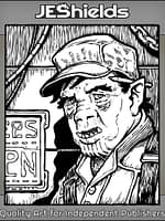 Half-Orc Mechanic in Shop by Jeshields