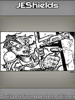 Mutant Badger Repairs Radio Tower by Jeshields