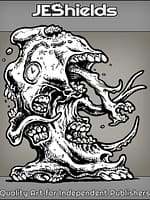 Gibbering Slime with Mouths by Jeshields