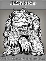 Kappa Turtle Goblin Squatting by Jeshields