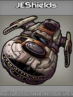 Rugged Battered Space Ship by Jeshields and Juan Gutierrez