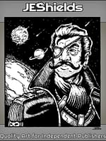 Suave Space Pirate and Planets by Jeshields