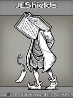 Walking Book Girl by Jeshields