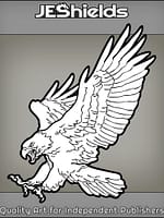 Screeching Bald Eagle Diving by Jeshields