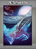 Flaming Ghost Whale by Jeshields and Juan Gutierrez