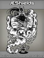 Genie with Horns from Lamp by Jeshields