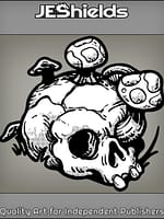 Mushroom Growth on Skull by Jeshields
