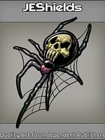Skull Spider in Web by Jeshields and Juan Gutierrez