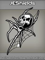 Skull Spider in Web by Jeshields