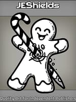 Stabbed Gingerbread Man by Jeshields