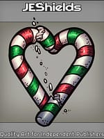Broken Candy Cane Heart by Jeshields and Juan Gutierrez