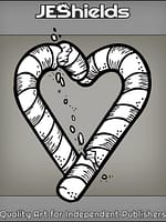 Broken Candy Cane Heart by Jeshields