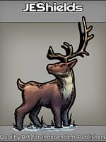 Caribou Reindeer in Snow by Jeshields and Juan Gutierrez