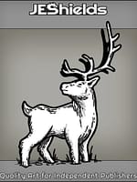 Caribou Reindeer in Snow by Jeshields