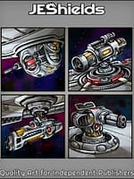 Four Ranged Weapon Turrets by Jeshields and Juan Gutierrez
