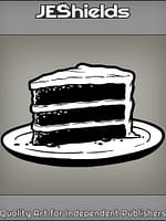 Chocolate Cake on Plate by Jeshields