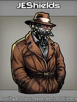 Robot Detective in Trenchcoat by Jeshields and Juan Gutierrez