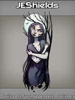 Spooky Girl under Moon by Jeshields and Juan Gutierrez