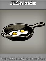 Fried Eggs in Iron Skillet by Jeshields