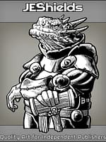 Lizardfolk Guard in Armor by Jeshields