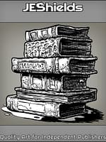 Stack of Wet Leather Books by Jeshields