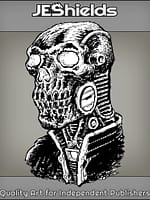 Cyber Skull Glowing Inside by Jeshields