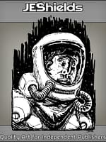 Scared Astronaut in Space by Jeshields