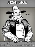 Scarved Cowboy with Wheat by Jeshields