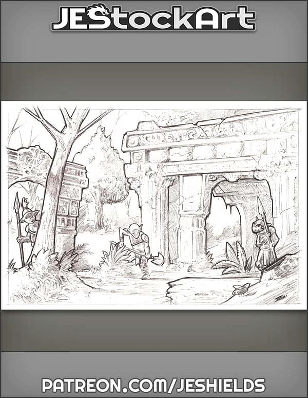 Abandoned Shrine Protected By Short Guards by Jeshields