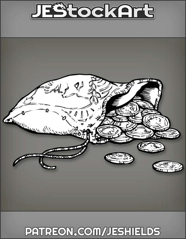 Open Bag Of Coins With Image Of Emperor by Jeshields