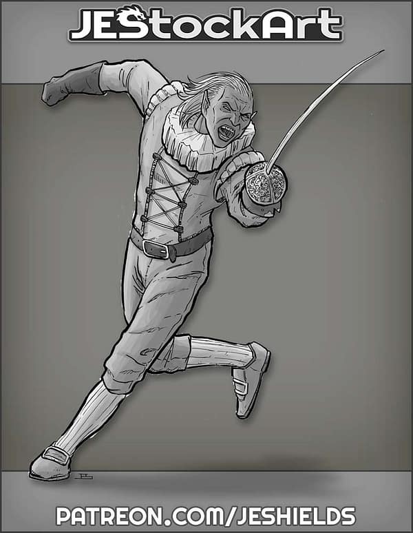 Elven Renaissance Fencer by Jeshields