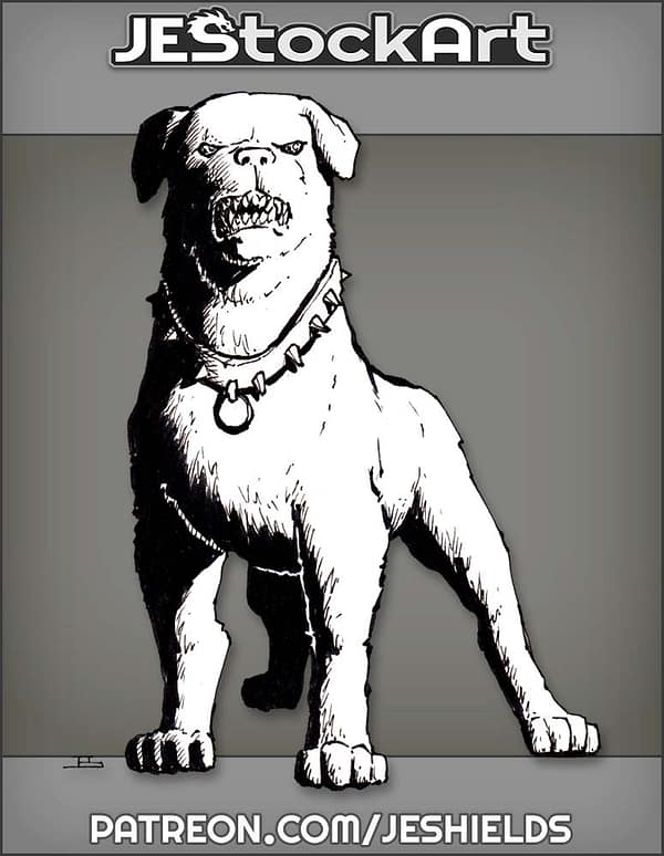 Guard Dog With Spiked Collar by Jeshields