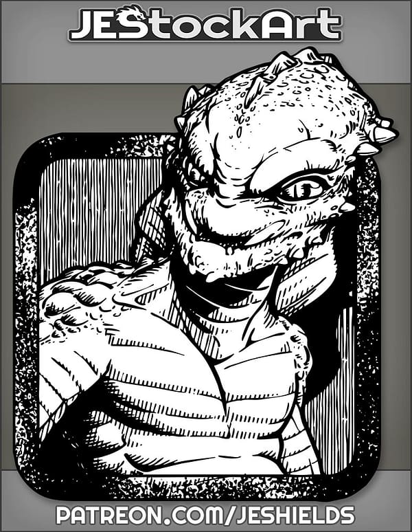 Humanoid Alien Viper with Thorns and Webbing by Jeshields
