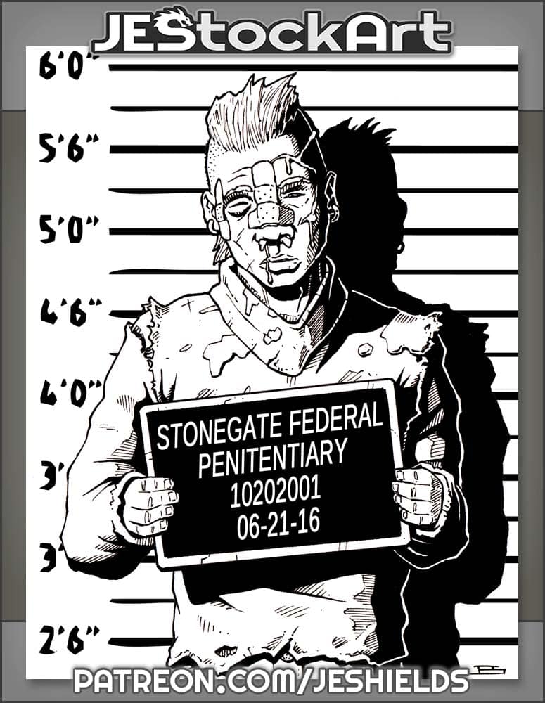 Wounded Criminal Thug Headshot by Jeshields