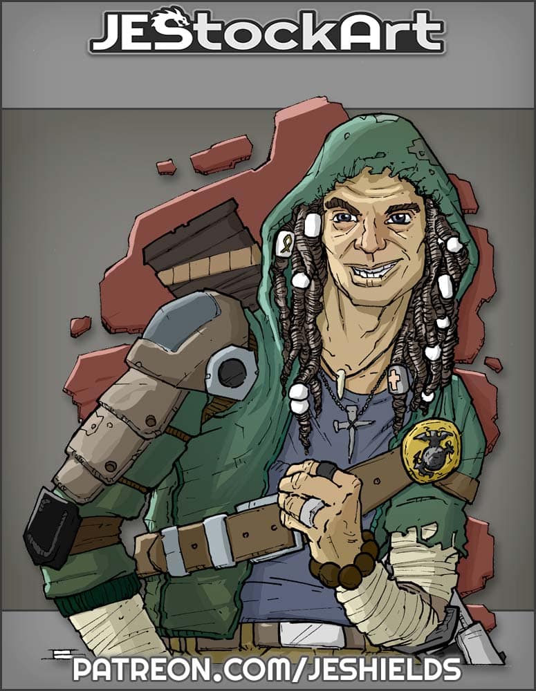 Man of Faith with Dreads in Hood by Jeshields