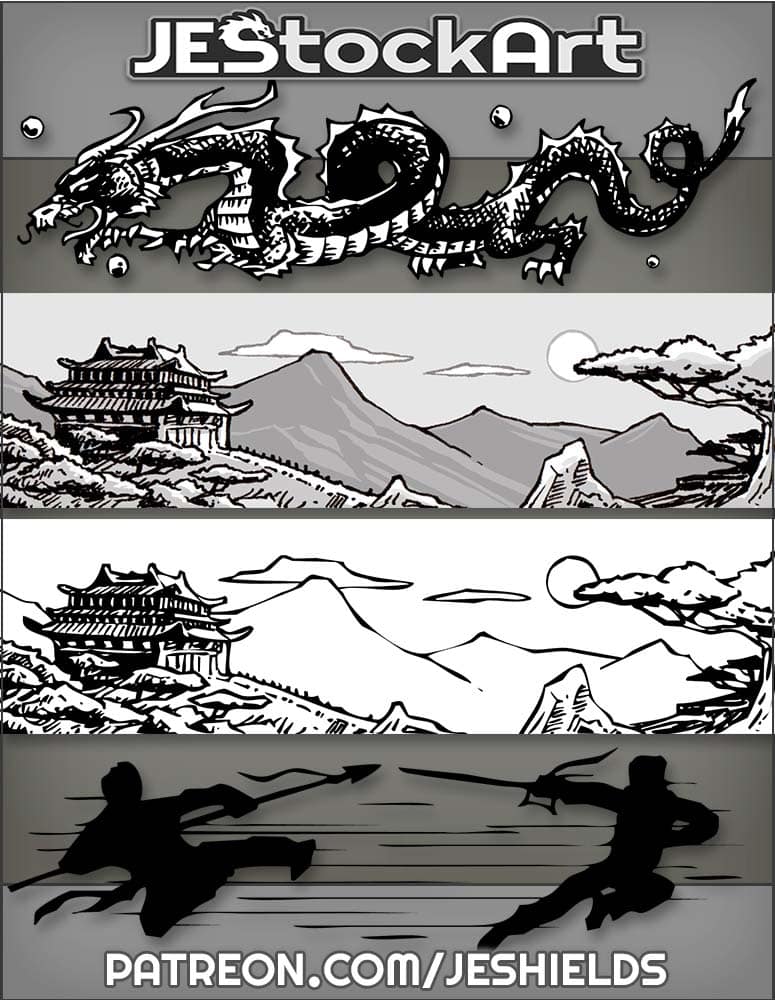 Asian Oriental Theme Illustrations by Jeshields