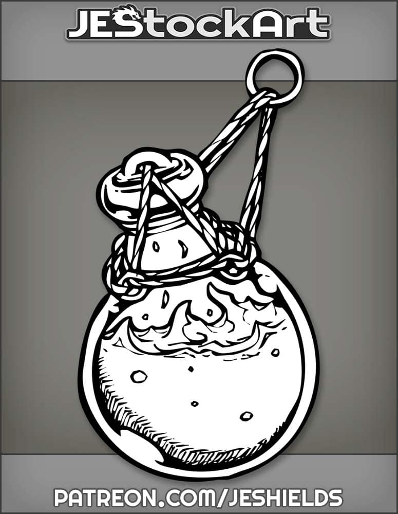 Corked Alchemical Concoction In Glass Orb On Ring by Jeshields