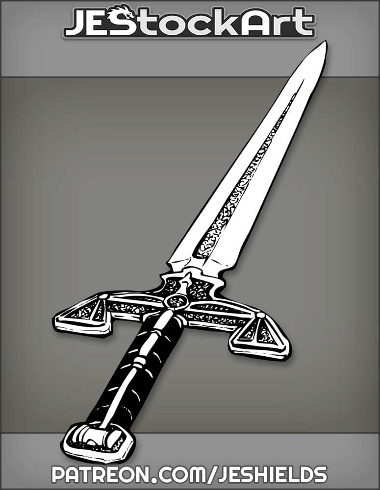 Long Sword With Justice Scales And Judge Hammer On Hilt by Jeshields