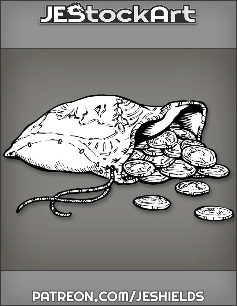Open Bag Of Coins With Image Of Emperor by Jeshields