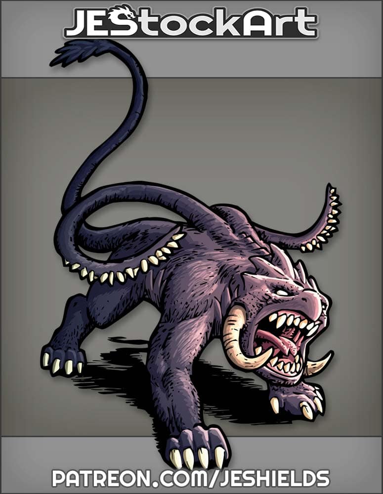 Roaring Displacer Variant With Spiked Tentacles And Horns by Jeshields