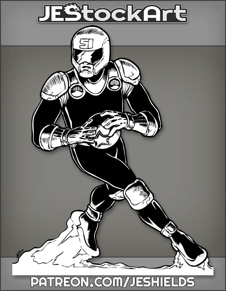 Future Athlete With Rocket Boots And Ball by Jeshields