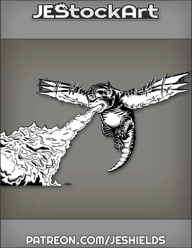 Humming Bird Dragon Spews Flames From Belly by Jeshields