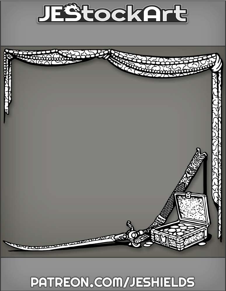 Arabian Treasure Beneath Beaded Drapes by Jeshields