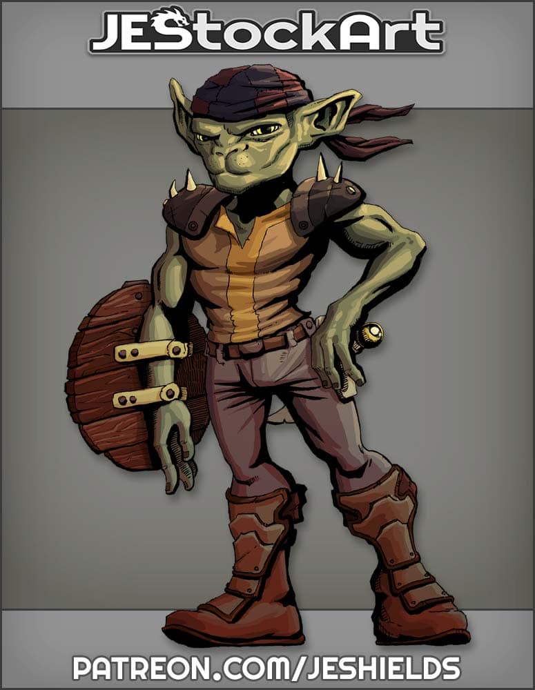 Armed Goblin With Dagger And Shield by Jeshields
