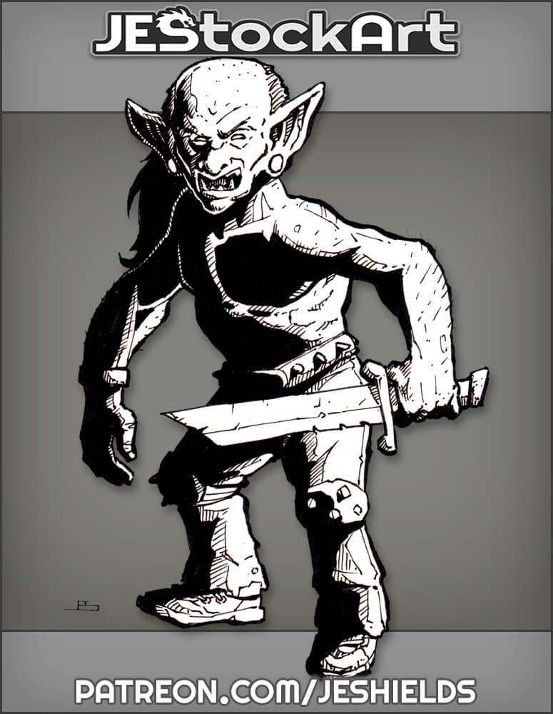 Bald Goblin With Broken Sword by Jeshields